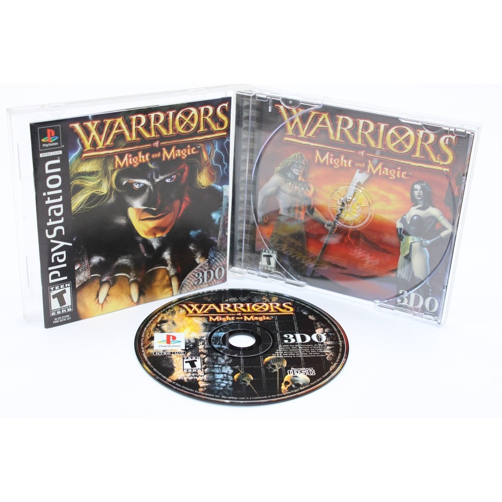 PS1 Warriors of Might and Magic 3DO Sony Playstation 1, 2000 COMPLETE + reg card